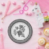 Assiettes En Carton En vichy raisins (Fête)