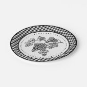 Assiettes En Carton En vichy raisins (Angle)