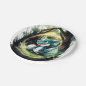 Assiettes En Carton Enchanter le Baby shower Dragon (Angle)