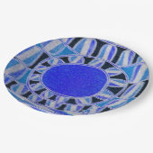 Assiettes En Carton Énergie solaire bleue blanche noire du SOLEIL (Angle)