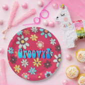 Assiettes En Carton Enfant à fleurs (Fête)