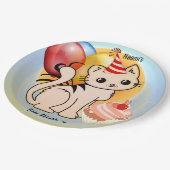 Assiettes En Carton Enfant adorable de Cute Kitty (Angle)