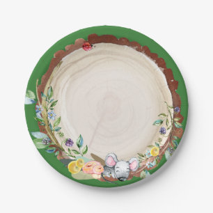 Assiettes En Carton Enfant de Woodland