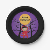 Assiettes En Carton Enfant en costume diable Plaques de papier d'Hallo (Devant)