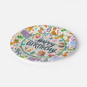 Assiettes En Carton Enfants Animal Bash Plaques de papier d'anniversai (Angle)