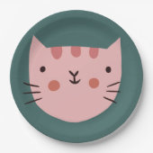 Assiettes En Carton Enfants d'anniversaire de chats (Devant)
