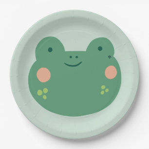 Assiettes En Carton Enfants d'anniversaire de la grenouille