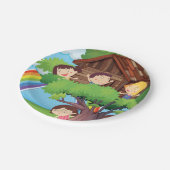 Assiettes En Carton Enfants Dans Une Cabine (Angle)