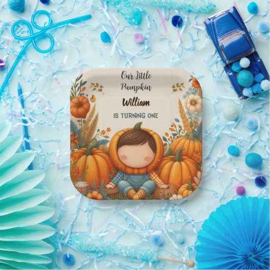 Assiettes En Carton Enfants De La Ferme Notre Petit Citrouille En Tour (Fête)