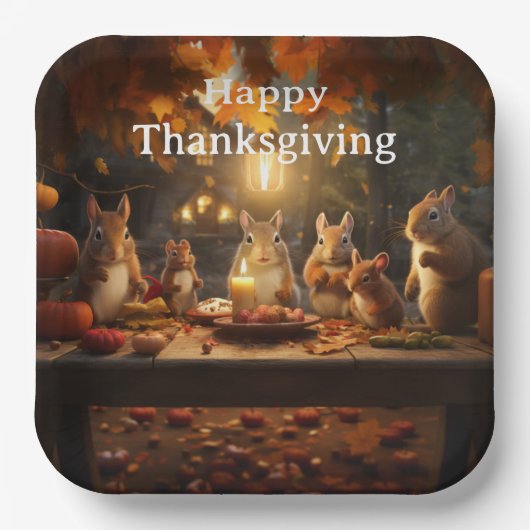 Assiettes En Carton Enfants de Thanksgiving 16 (Recto)