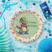 Assiettes En Carton Enfants Dino Anniversaire (Fête)