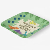 Assiettes En Carton Enfants Dinosaur fête d'anniversaire (Angulaire)