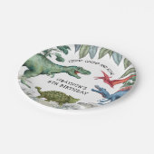 Assiettes En Carton Enfants Dinosaur fête d'anniversaire (Angle)