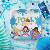 Assiettes En Carton Enfants Filles Anniversaire Pool Party (Fête)