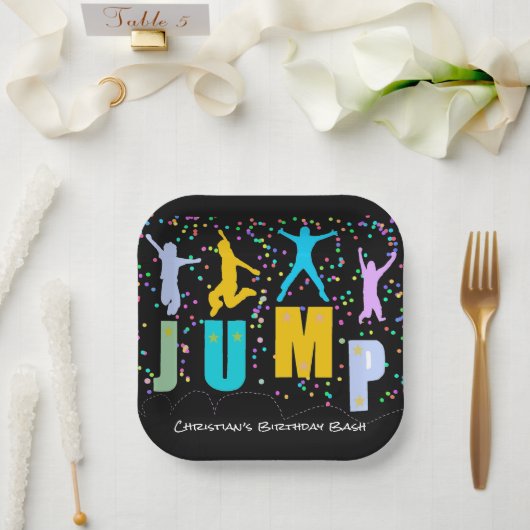 Assiettes En Carton Enfants Jump & Play Trampoline Anniversaire Bash (Mariage)