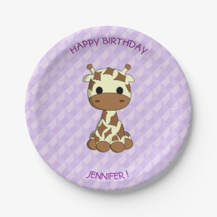 Assiettes En Carton Enfants mignons d'anniversaire de bande dessinée