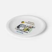 Assiettes En Carton Enfants Monster Anniversaire (Angle)