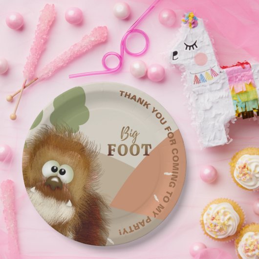 Assiettes En Carton Enfants Nature Big Foot / Sasquatatard Anniversair (Fête)