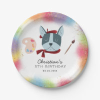 Enfants Peinture Anniversaire Fête Chien Chien Chi