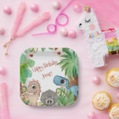 Assiettes En Carton Enfants personnalisés Dinosaure Anniversaire (Fête)