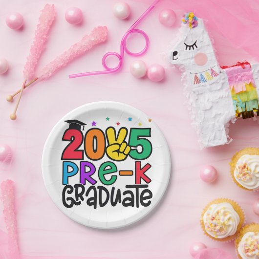 Assiettes En Carton Enfants pré-K Grad 2025 Préscolaire Graduation (Fête)