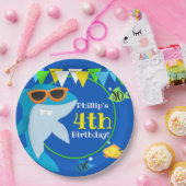 Assiettes En Carton Enfants requin bleu Fintastic Anniversaire (Fête)