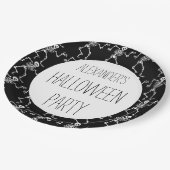 Assiettes En Carton Enfants Skeleton personnalisé Motif Halloween Part (Angle)
