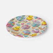 Assiettes En Carton Enfants souriants canards Plaques de fête d'annive (Angle)