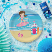 Assiettes En Carton Enfants surfeurs (Fête)