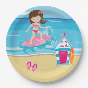 Assiettes En Carton Enfants surfeurs