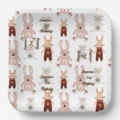 Assiettes En Carton Enfants Teddy Bear Chat Panda Toy Motif Anniversai (Recto)