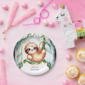 Assiettes En Carton Enfants Whimsical Sloth Anniversaire (Fête)