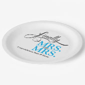 Assiettes En Carton Enfin, à la réception Mme et Mme Wedding (Angle)