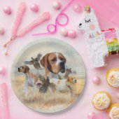 Assiettes En Carton English Pointer (Fête)