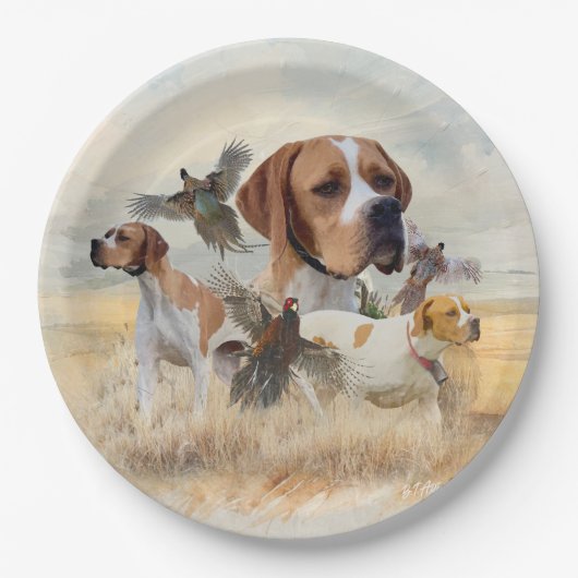 Assiettes En Carton English Pointer (Devant)
