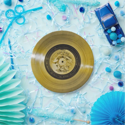 Assiettes En Carton Enregistrement d'or Voyager Spacecraft (Fête)