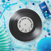 Assiettes En Carton Enregistrement noir vinyle retro (Fête)