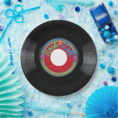 Assiettes En Carton Enregistrement Rock and Roll 45 tr/min (Fête)