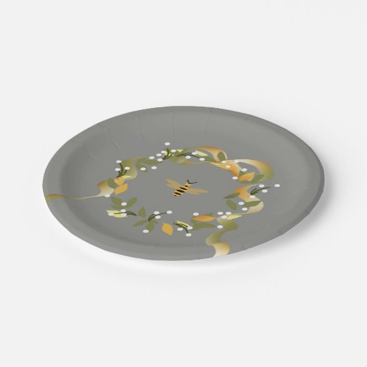 Assiettes En Carton Enregistrer les plaques de papier abeilles (Angle)