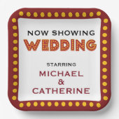 Assiettes En Carton Enseigne de Mariage à Thème de Film (Recto)
