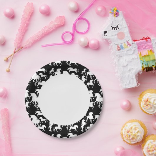 Assiettes En Carton ensemble de licornes (Fête)