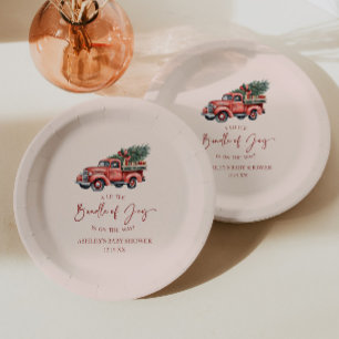 Assiettes En Carton Ensemble de Noël de Joie Baby Shower de Noël