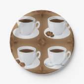Assiettes En Carton Ensemble De Plaques De Papier À Café (Devant)
