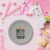 Assiettes En Carton Ensemble pour toujours Anniversaire de couple vieu (Fête)