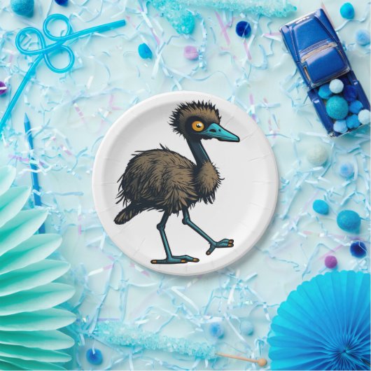 Assiettes En Carton Entendre Emu (Fête)