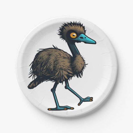 Assiettes En Carton Entendre Emu (Devant)