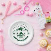 Assiettes En Carton Enterrement de vie de jeune fille Camping (Fête)