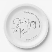 Assiettes En Carton Enterrement de vie de jeune fille écriture moderne (Devant)