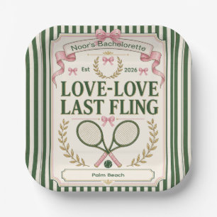 Assiettes En Carton Enterrement de vie de jeune fille tennis personnal