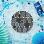 Assiettes En Carton Entraîneur de Tennis Garçon Fête Anniversaire Raqu (Fête)